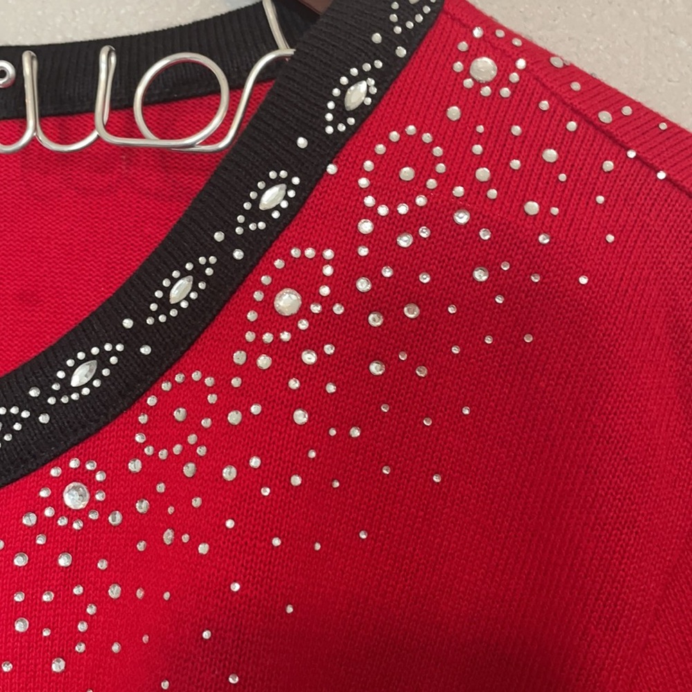 🎄C.D Daniels Embellished zip-front cardigan - Picture 3 of 7